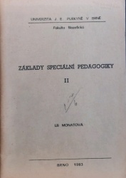 Základy speciální pedagogika II